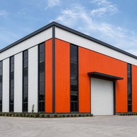 Bâtiment d'usine préfabriqué en structure métallique, charpente portique, panneaux en acier couleur personnalisée, entrepôt-atelier de Chongqing