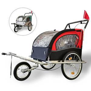 Remolque de Bicicleta Plegable de Acero Inoxidable, de Cuatro Ruedas, para Niños, Estructura Cerrada, Carrito Utilitario para Compras y Viajes al Aire Libre - Product Image 5