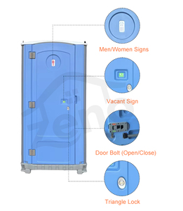Cabina de Baño Portátil con Certificación CE en Existencia, Baño Móvil de Plástico y Baño Portátil para Exteriores para Campamentos y Eventos - Product Image 4