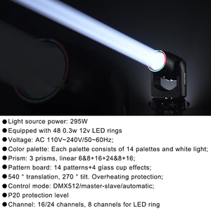 Aopu 14R chùm 295W di chuyển đầu ánh sáng 3 lăng kính 295W chùm ánh sáng với 48*0.3waperture cho sân khấu buổi hòa nhạc đám cưới - Product Image 2