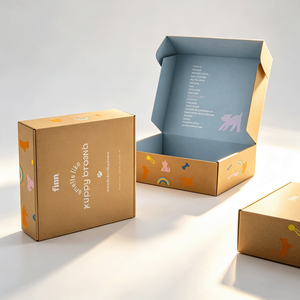 Caja de Regalo de Papel Kraft Personalizada, Forma Rectangular, Materiales Reciclados, Impresión a Cuatro Colores, Caja Rígida, Diseño de Impresión Offset - Product Image 1