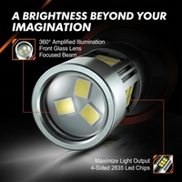 360 °   Ampoules de phares antibrouillard H11 H8 H16 LED ou DRL 6000K avec une luminosité accrue de 400 %