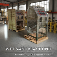 Cabine de sablage humide manuelle sans poussière / Machine de sablage humide en acier inoxydable