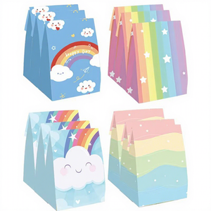 <span class=keywords><strong>Bolsas</strong></span> de Papel <span class=keywords><strong>Kraft</strong></span> Reutilizables, Ecológicas, Impermeables, Duraderas y Aptas para Alimentos, Hechas con Materiales Reciclados, para Fiestas de Cumpleaños Infantiles con Temática de Arcoíris - Product Image 2