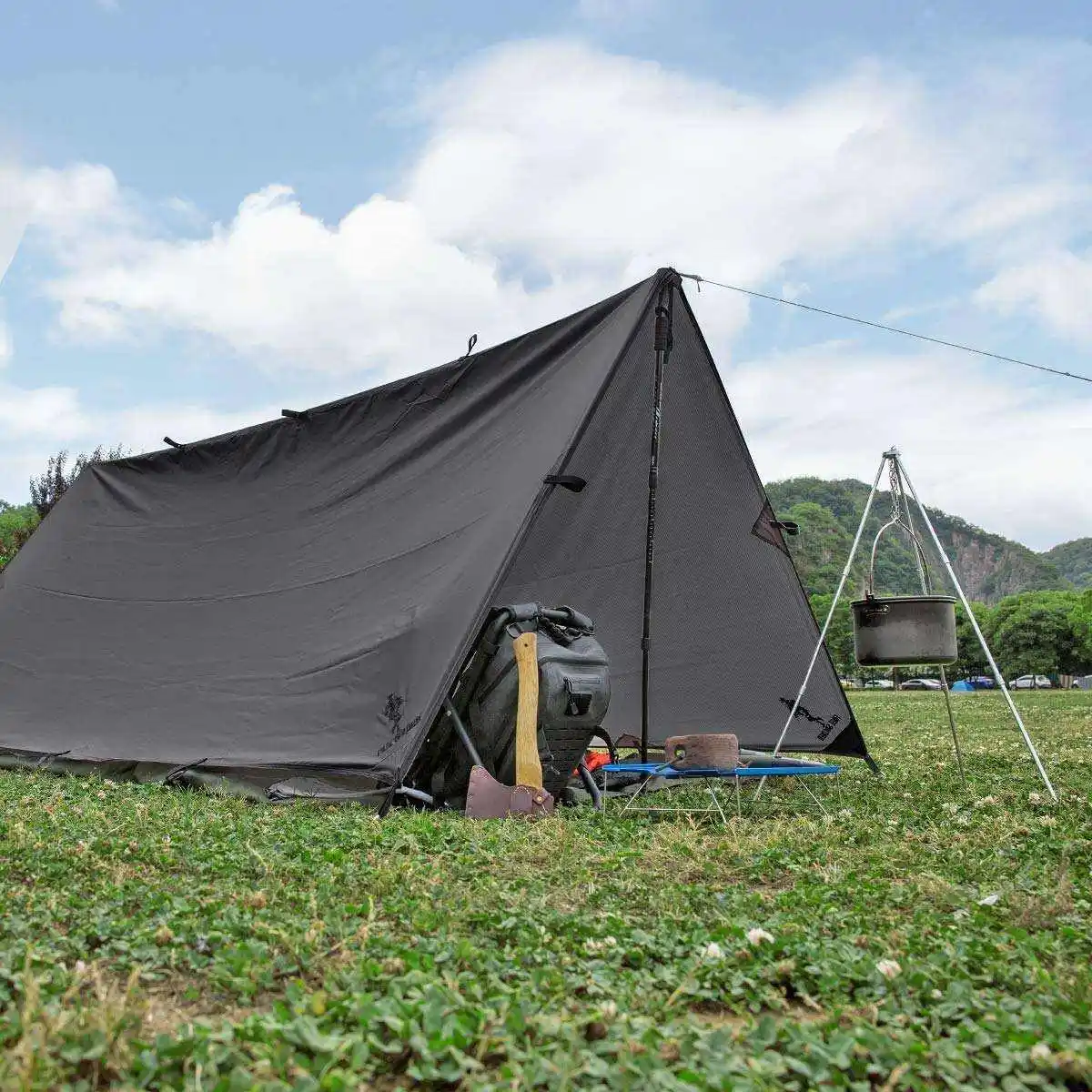 Outdoor Large Fishing Fly Camping Tarp tenda Picnic BBQ amaca impermeabile Fly Tent tenda da spiaggia parasole Shelter
