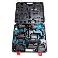 Kit combiné professionnel 4-en-1 sans balais à prix d'usine : marteau, meuleuse, clé et perceuse – Ensemble d'outils électriques industriels