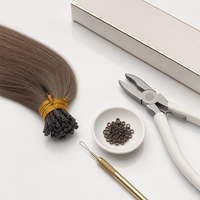 Lots de Cheveux Humains Brésiliens Remy 1B Teints, Lisses et Ondulés, en Gros, en Stock, Extensions de Cheveux à Double Trame Faite à la Machine