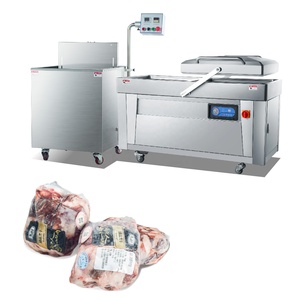Machine de mise sous vide industrielle à double chambre pour aliments, poisson, sandwichs, avec tunnel de rétraction à eau chaude - Product Image 5
