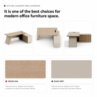 Ensemble de bureau de direction moderne et luxueux en bois massif et MDF, mobilier commercial avec armoire latérale pour bureau de direction