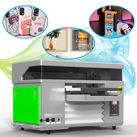Última impresora de inyección de tinta UV de escritorio 4060 impresora UV Marco de impresión raqueta de tenis de mesa reloj dial AB pegamento barniz A2 UV DTF impresora