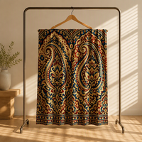 Tissu en popeline de coton tissé léger de qualité supérieure, extensible, imprimé à l'écran rotatif traditionnel, motif floral pour hommes, femmes et garçons