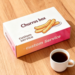 Boîte à pâtisserie en papier kraft biodégradable et recyclable de qualité alimentaire pour gâteaux, beignets, biscuits, desserts, emballages à emporter, churros - Product Image 5