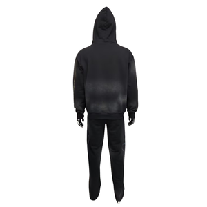 Sweat-shirt à capuche unisexe en coton de haute qualité, personnalisé, avec broderie 3D en tissu éponge, effet délavé, imprimé, coupe évasée, fermeture éclair intégrale, style streetwear - Product Image 6