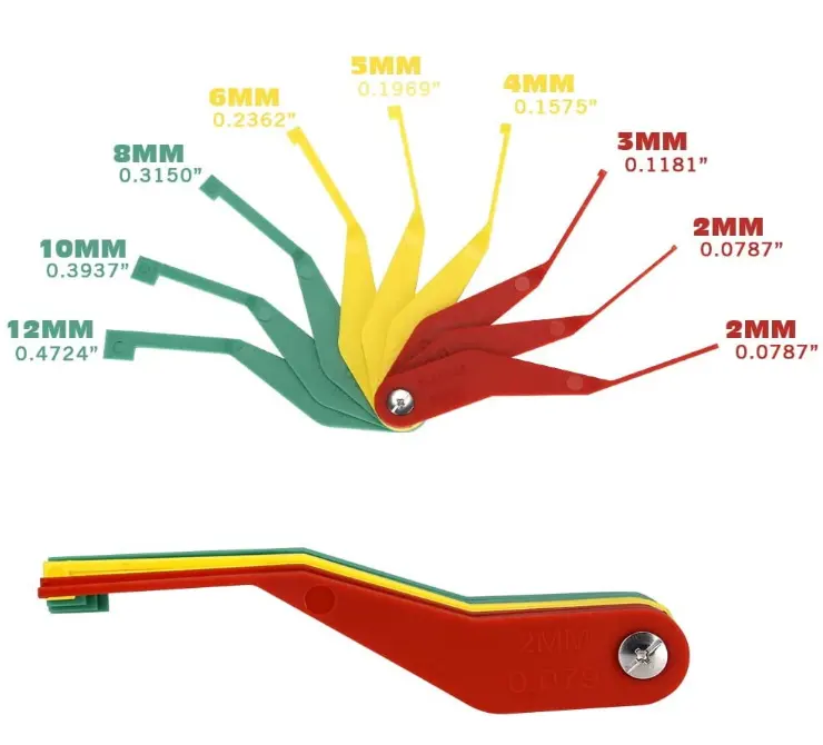 9 шт., измерительный прибор для измерения толщины тормозных колодок для большинства автомобилей