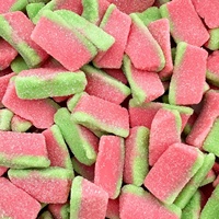 Bonbons gélifiés acidulés Halal en vrac, saveur fruitée, pour la vente en gros