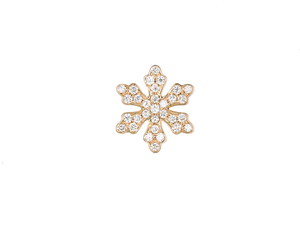 Pendentif délicat en cristal flocon de neige, plaqué or et argent bicolore, bijou léger et tendance pour femme - Product Image 3