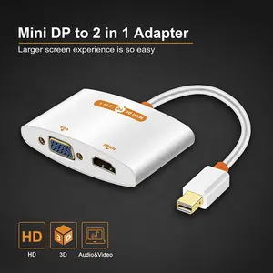 Cabo conversor Mini DP HDMI VGA de alta qualidade