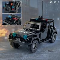 MOC scène Jeep voiture créative petites particules accessoires pièces enfants éducatifs en plastique bloc de construction bricolage jouets Juguetes