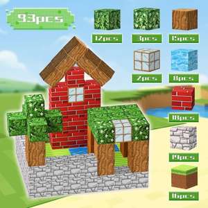 AiJH 93PCS DIY Block Building Cubes Sensory Educational Building Blocks Set Tiles Kids Build Cubes STEM Game Toys - Product Image 1