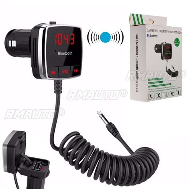 Car Bluetooth 4.0 FM Transmitter Wireless Handsfree Audio Receiver Auto MP3 Player 2.1A Dual USB Fast Charger Car Accessories