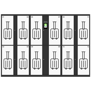 Hot Bán Đường Sắt Ga Sân Bay Khu Vực Cảnh Vali Tự Phục Vụ Túi Điện Tử Thép Lưu Trữ Tủ Thông Minh Thông Minh <span class=keywords><strong>Locker</strong></span> - Product Image 6