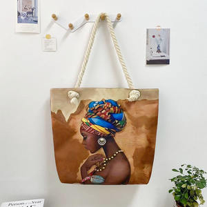 Bolso de Hombro de Lona con Estampado para Mujer NAJIMI 2026, Gran Capacidad, Cierre de Cremallera, Forro de Poliéster, Bolso de Compras para Todas las Temporadas - Product Image 3