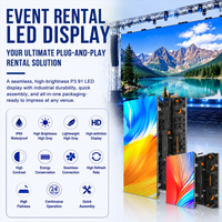 Panel LED para Video Wall de Alquiler, Pantalla Modular para Escenarios, Fondo para Publicidad Comercial, Reproductor IP65 50x100cm (1.64x3.28ft)