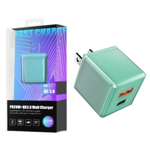 USB C Tường Sạc 20W Cổng Kép QC + Pd 3.0 Power Adapter Nhanh Chóng Tường Sạc Khối - Product Image 1