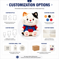 Sweat-shirt personnalisé en calicot, motif chat, coton PP, tissu super doux, anti-stress, brodé, unisexe, OEM/ODM, directement de l'usine