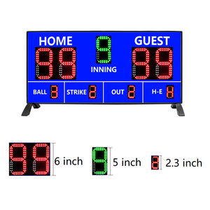 Màn Hình Lớn Cao Sáng <span class=keywords><strong>LED</strong></span> Ghi Điểm Hiển Thị Kỹ Thuật Số Điểm Thủ Môn Bảng Điểm Cho Bóng Mềm Bóng Chày Trò Chơi Với Điều Khiển Từ Xa - Product Image 2