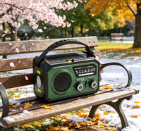 Radio météo d'urgence solaire à manivelle 16000 mAh AM/FM/WB avec accès Internet