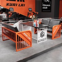 Mobilier commercial de restaurant, style industriel en fer, canapé, table, chaise pour salon de thé, café, bar, salle de sport