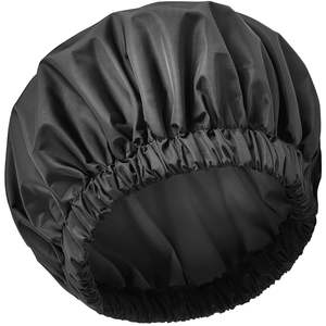 女性可重复使用的浴帽，大号防水淋浴帽可洗松紧带浴帽，适合长发 - Product Image 6