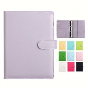 <b>A5</b> A6 Refillable 6-Hole 6-<b>Ring</b> Loose-Leaf Hardcover Leather Budget Planner Cover Cash Organizer Journal Gift - Product Image 1