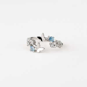 Vendita calda argento acciaio inossidabile di tendenza anelli di moda per ragazze farfalla teschio zircone gioielli taglio ovale intarsio forma numero - Product Image 2