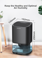 Déshumidificateur d'air portable familial OEM 1,0 L, mini, best-seller, faible bruit, pour usage domestique
