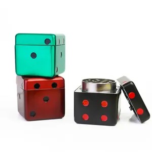 Wholesale 3 Layer Fashion Creative Dice Tobacco Grinder For Tobacco Grinding Cigarette Accessories Crusher
