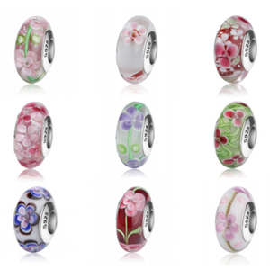 Caldo <span class=keywords><strong>di</strong></span> vendita 925 Sterling Silver Allentato Rotondo <span class=keywords><strong>In</strong></span> <span class=keywords><strong>Vetro</strong></span> <span class=keywords><strong>di</strong></span> <span class=keywords><strong>Murano</strong></span> del Branello Per Monili Che Fanno - Product Image 1