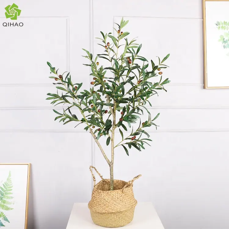 QiHao Indoor Artificial Olive Tree Customized Size Home Decoration Faux Plant Tree for Sale