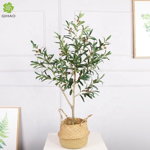 Qiaoqihao — arbre d'olive artificiel d'intérieur, taille personnalisée, décoration de la maison, fausse plante en vente - Product Image 2