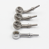 Raccords de compression pneumatiques hydrauliques en acier inoxydable pour tube de frein, métrique, à embout évasé, en forme de T inversé, coude, connecteur banjo