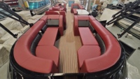 Premier Series Allshine 32 "ensemble de coussins de banquette en vinyle résistant aux UV pour ponton en pierre/moka Java/kaki-marine