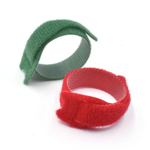 Bridas de gancho y bucle para cables, correas de <span class=keywords><strong>cord</strong></span>ón ajustables de tamaño personalizado, bridas coloridas con adhesivo para bolsas - Product Image 5