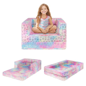 Giving Tree <b>Kids</b> <b>Sofa</b> Foldable Rainbow Star Pattern Soft Cushion Chair For Children Age 3 And Above - Product Image 3