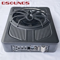 Haut-parleur de subwoofer de voiture actif de 10 pouces à installer sous le siège avec amplificateur, haut-parleur audio actif, subwoofer de voiture, DC 12V, puissance de pointe 1200W