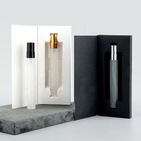 3ml 5ml 10ml Vaporisateur de parfum en verre dépoli rechargeable Petit échantillon en bouteille avec boîte en papier Emballage