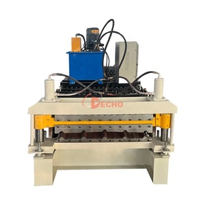 Meilleure vente support double couche couture nervure classique ondulé petite tuile <span class=keywords><strong>pas</strong></span> <span class=keywords><strong>cher</strong></span> tôle de toit en métal formant la machine - Product Image 2