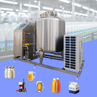 Machine de pasteurisation de jus de fruits, de yaourt et de lait de 100 à 1000 litres 0-100 ℃   Machine de pasteurisation du miel avec réservoir de refroidissement