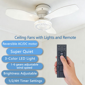 Ventilador de Techo LED de Diseño Moderno con Control Remoto, Motor AC, Cuerpo de Hierro, Fácil de Usar, Iluminación Eficiente, Buena Relación Calidad-Precio - Product Image 2