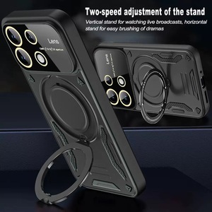 Coque de protection de luxe en TPU et PC avec anneau magnétique pour iPhone 17 Pro Max, 16 Pro, 17, 15, 14 Plus - Product Image 3